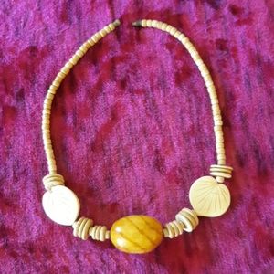 Fabulous necklace made out of wood 18 in